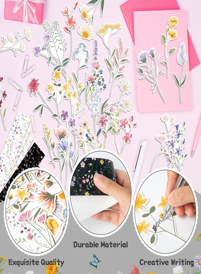 CPicdn 125Pcs Back to School Flower Bulletin Board Classroom Decoration Set, Wild Flower Cutouts Border Trims Floral Banner Welcome Back to School Classroom Chalkboard Supplies Wall Door Decor - Image 3