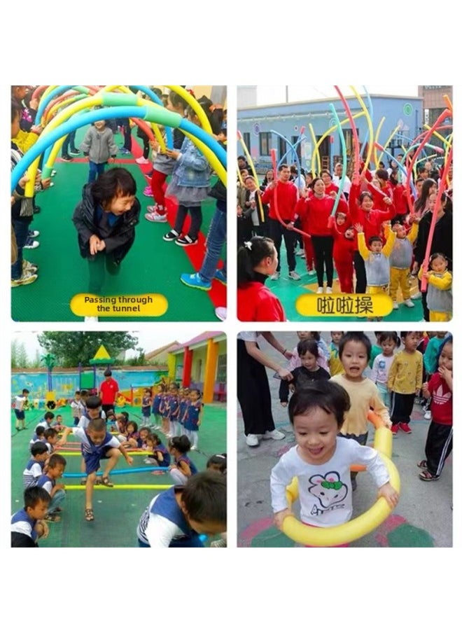 Kindergarten Sponge Stick Foam Stick Solid Noodle Stick Sensory Training Equipment Color Soft Stick Parent-child Game Soft Stick-Color:Orange (diameter 3.8CM)-Specifications:75CM Single Stick  - Image 3