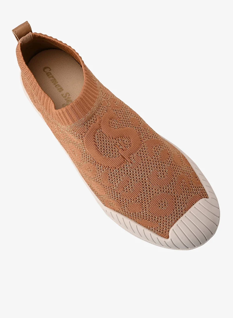 Carmen Steffens  Knitted Nutela Sneakers with Texture for Women | Best Price UAE