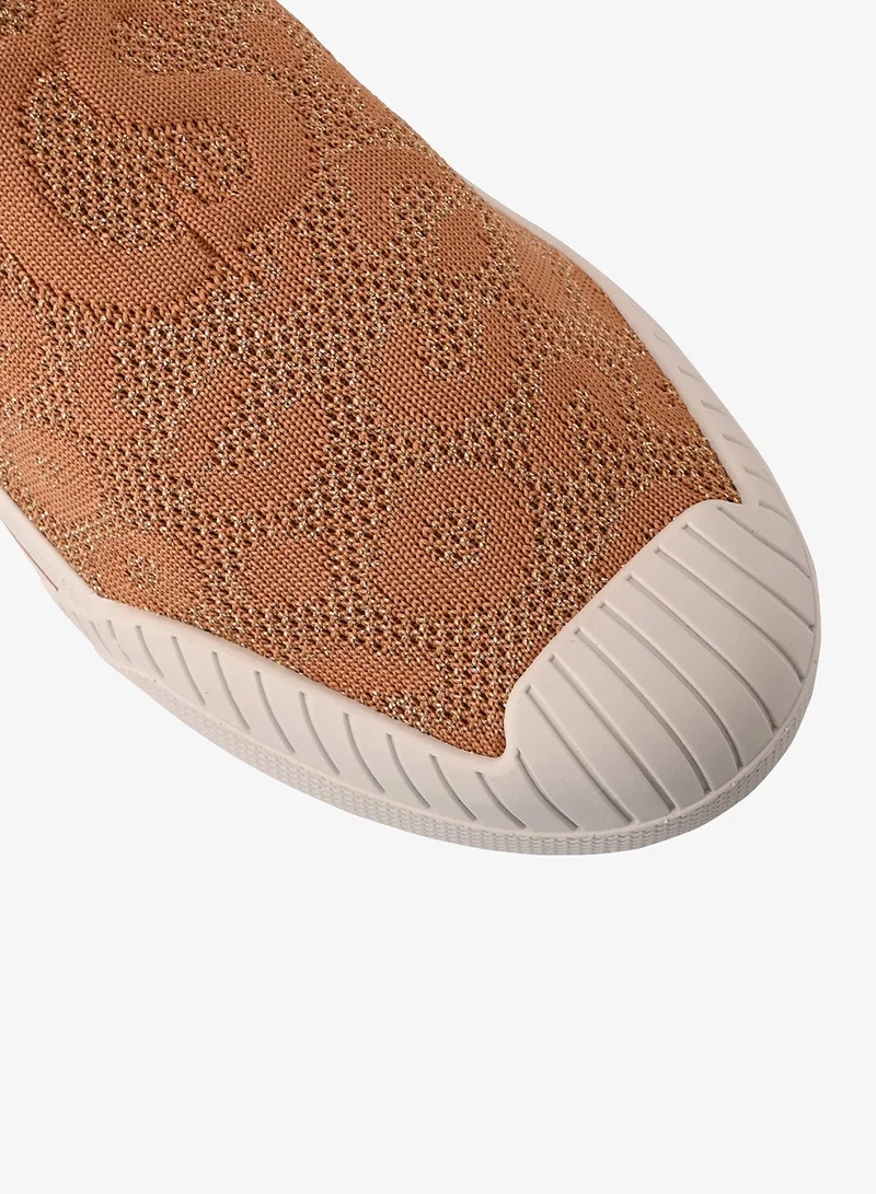 Carmen Steffens  Knitted Nutela Sneakers with Texture for Women | Best Price UAE