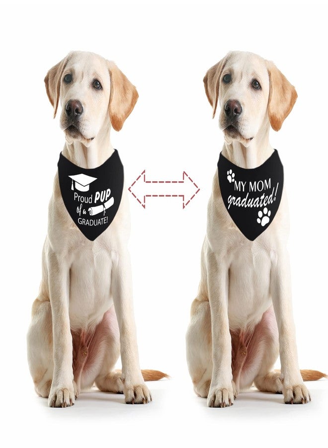 وولاين مجموعة من قطعتين من منديل تخرج الكلاب من والين، قبعة تخرج قابلة للعكس، مريلة مثلثة، وشاح قابل للتعديل للحيوانات الأليفة، وشاح قابل للغسل، مناسب للكلاب والقطط، للاستخدام اليومي، إكسسوارات الحفلات - Image 4