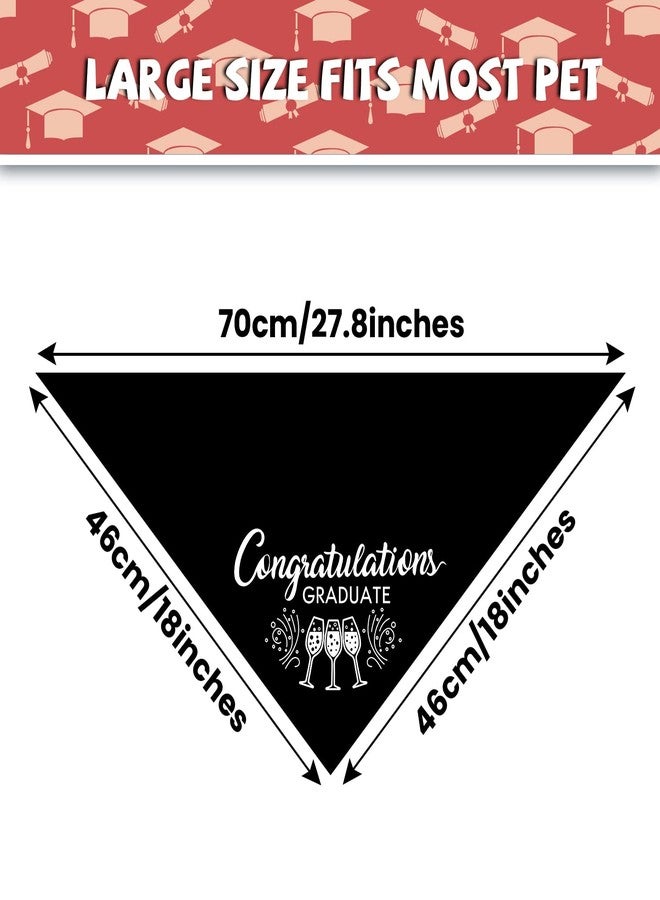 وولاين مجموعة من قطعتين من منديل تخرج الكلاب من والين، قبعة تخرج قابلة للعكس، مريلة مثلثة، وشاح قابل للتعديل للحيوانات الأليفة، وشاح قابل للغسل، مناسب للكلاب والقطط، للاستخدام اليومي، إكسسوارات الحفلات - Image 2