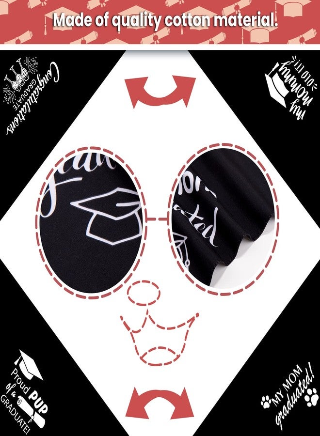 وولاين مجموعة من قطعتين من منديل تخرج الكلاب من والين، قبعة تخرج قابلة للعكس، مريلة مثلثة، وشاح قابل للتعديل للحيوانات الأليفة، وشاح قابل للغسل، مناسب للكلاب والقطط، للاستخدام اليومي، إكسسوارات الحفلات - Image 3