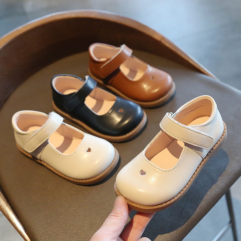 Girls'' Leather Shoes 2025 Velcro Children''s Princess Shoes Korean Version Soft-Soled British Style Breathable Single Shoes for Toddlers and Young Children - Image 2