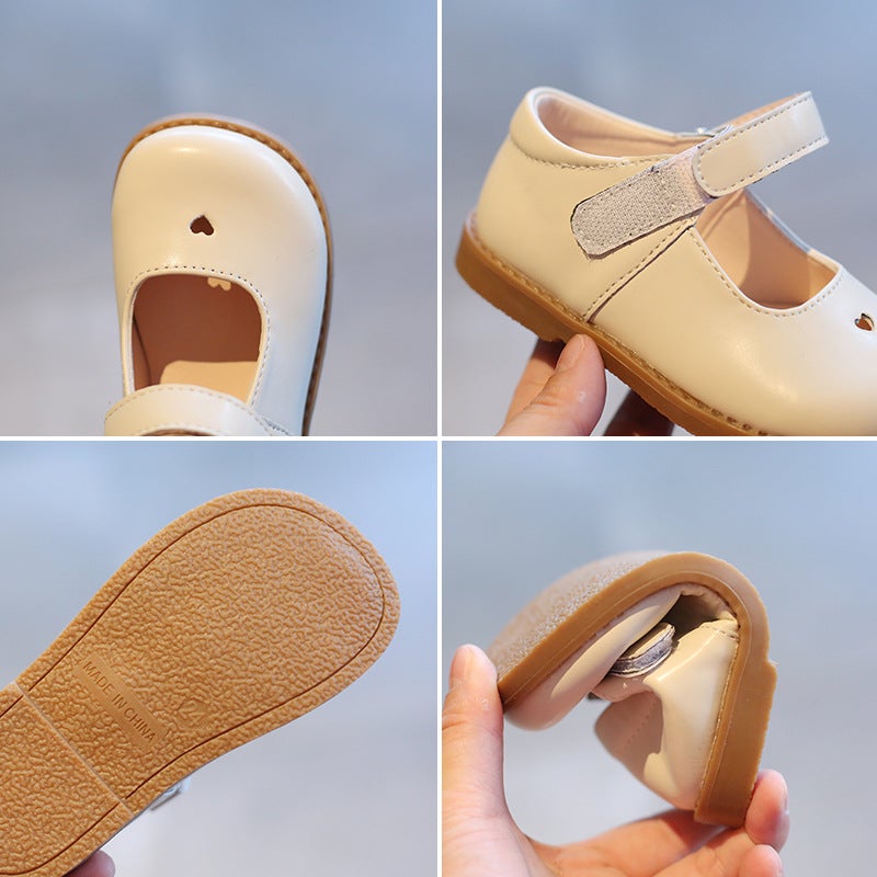 Girls'' Leather Shoes 2025 Velcro Children''s Princess Shoes Korean Version Soft-Soled British Style Breathable Single Shoes for Toddlers and Young Children - Image 5