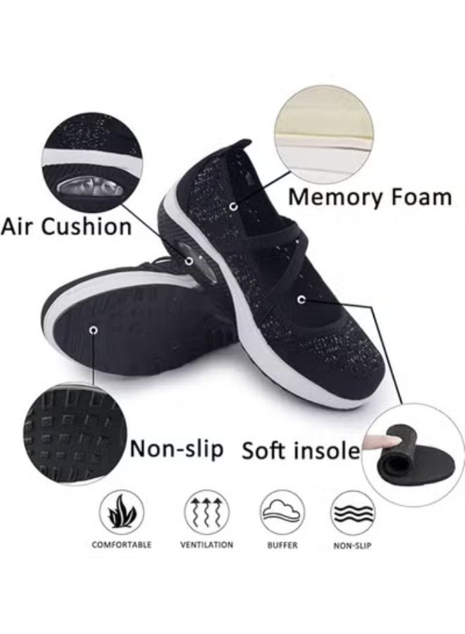 Women's Comfortable Working Nurse Shoes Non-Slip Adjustable Breathable Walking Buffer Fitness Casual Nursing Orthotic Lightweight Shoes Arthritis, Diabetes Heel Pain  - Image 4