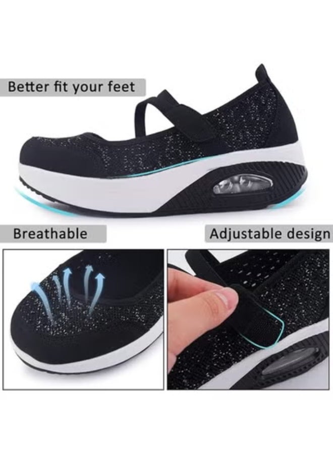 Women's Comfortable Working Nurse Shoes Non-Slip Adjustable Breathable Walking Buffer Fitness Casual Nursing Orthotic Lightweight Shoes Arthritis, Diabetes Heel Pain  - Image 2