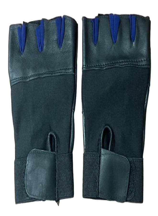 Zonkar Black Half Finger Leather Gym Glove Multi Sports Bike Riding Winter Motercycle Glove - Image 5