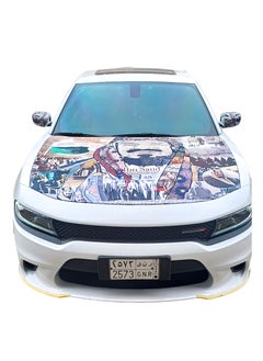 Generic 3 Pieces Saudi Founding Day Car Hood Decoration with Rubber Tips for All Cars with The Day We Began  - Image 1