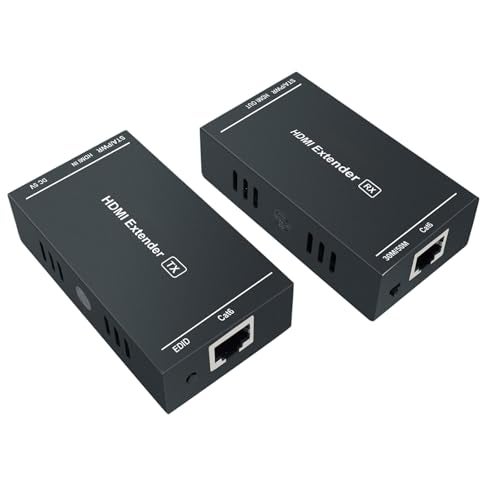Steetek HDMI Extender 1080p@60Hz, 3D, Over Single Cat5e/Cat6/Cat 7 Cable Full HD Uncompressed Transmit Up to 164 Ft(50m), EDID and POC Function Supported (Transmitter and Receiver) - Image 2