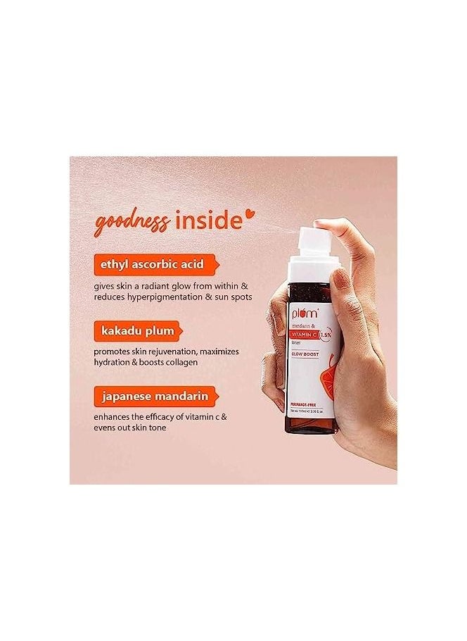 Plum Plum 1.5% Vitamin C Toner with Mandarin for Glowing Skin  - Image 3