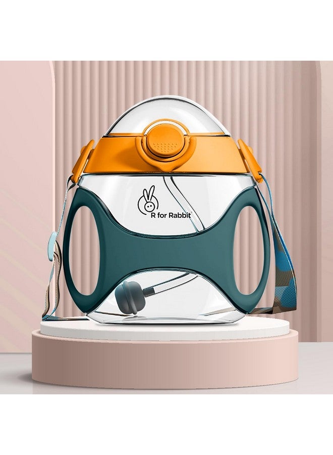 R for Rabbit Tritan Bumble 330 Ml Baby Sipper Water Bottle With Carry Strap For Kids | Twin Handle With Silicon Straw | Leak Proof Drinking Sippy Cup For Baby Boy And Girl (Green) - Image 1