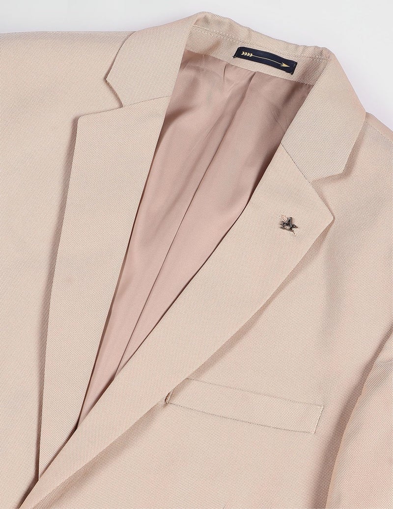 Arrow Men's Polyester Single Breasted Business Suit Pants Set (ARAGSU5541_Beige - Image 3