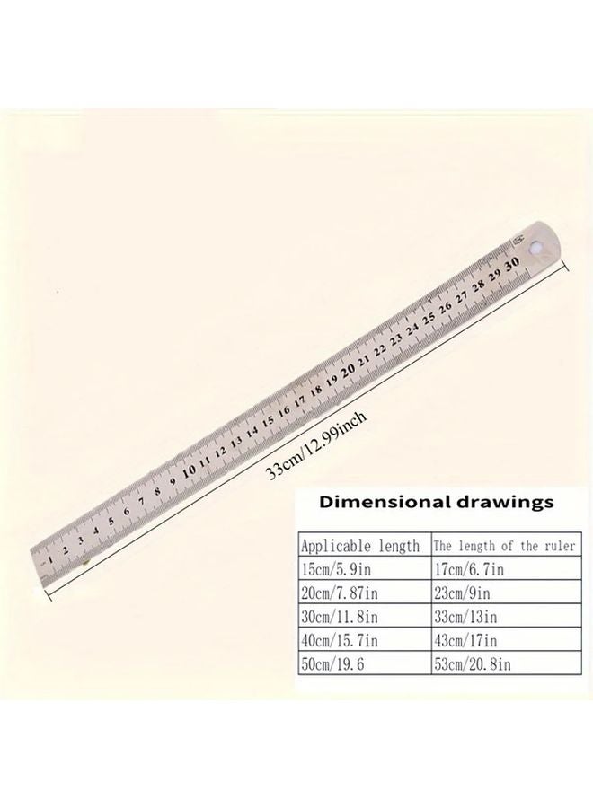 مسطرة دقيقة من سبائك الألومنيوم - أداة قياس متعددة الوظائف من الفولاذ المقاوم للصدأ - Image 1