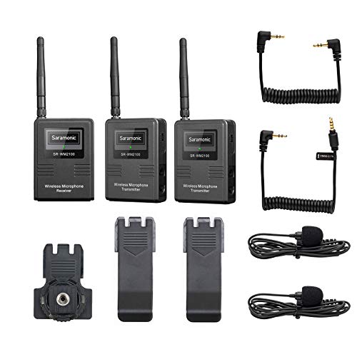 Saramonic 2-Person Camera-Mountable 2.4GHz Wireless Lavalier System for Cameras and Mobile Devices with Headphone Output (SR-WM2100) - Image 2