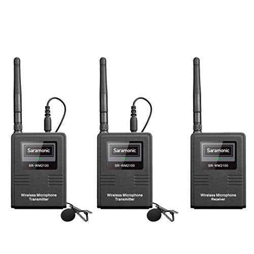 Saramonic 2-Person Camera-Mountable 2.4GHz Wireless Lavalier System for Cameras and Mobile Devices with Headphone Output (SR-WM2100) - Image 1