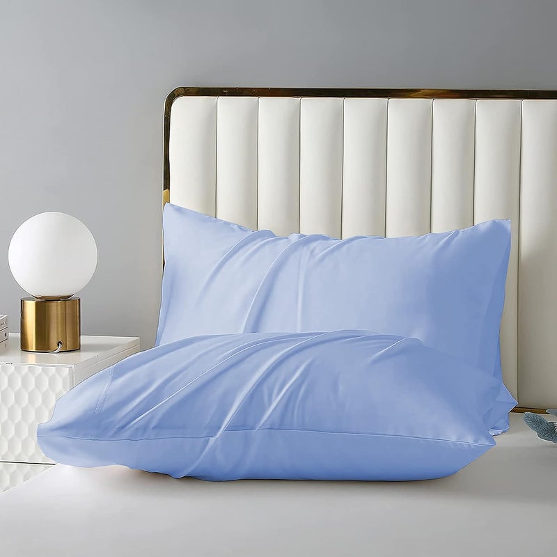 Filbert Luxurious Homes Series 400TC Egyptian Cotton Pillow Cover 18 x 28 Set of 2Sky Blue - Image 1