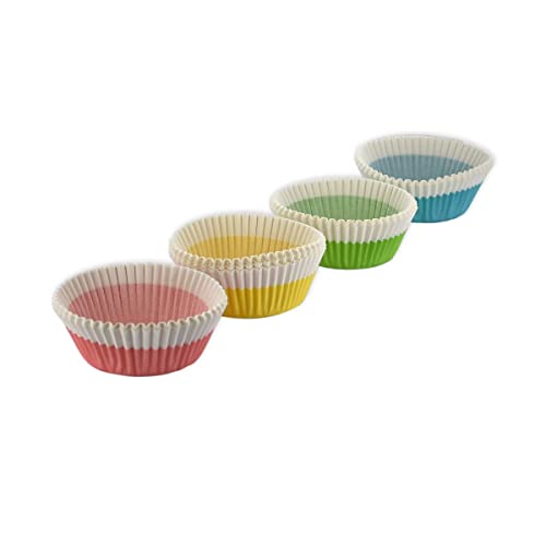 Zenker Food-Grade Non-Stick Muffin Baking Papers | Rust Resistant | Ideal for Baking Muffins, Cookies & Brownies | Hygienic & Easy to Use | Non-Toxic & Eco-Friendly - Pack of 100, Multicolour - Image 1