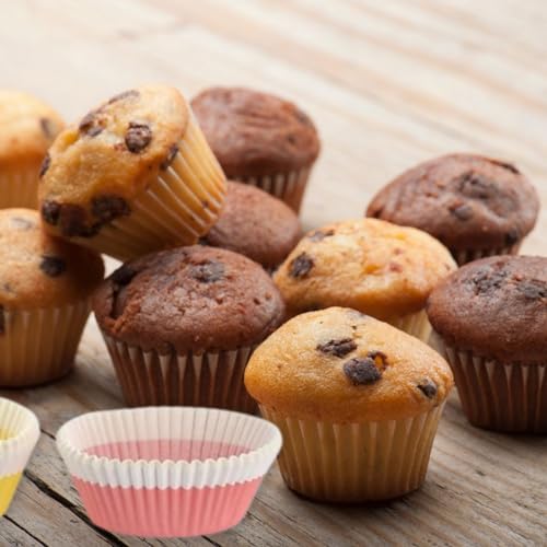 Zenker Food-Grade Non-Stick Muffin Baking Papers | Rust Resistant | Ideal for Baking Muffins, Cookies & Brownies | Hygienic & Easy to Use | Non-Toxic & Eco-Friendly - Pack of 100, Multicolour - Image 2