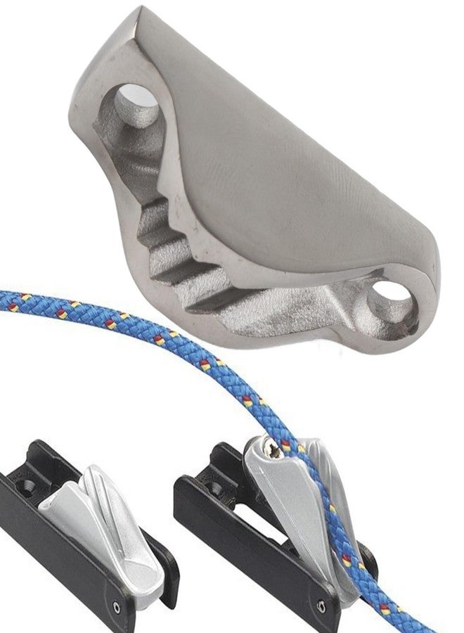 Aramox Boat Rope Cleat, 316 Stainless Steel Boat Rope Clamp, Cam Cleat for Line Sizes Up to 6mm/0.2in, for Sailing Sailboat Kayak Canoe Dinghy Hardware Accessories - Image 2