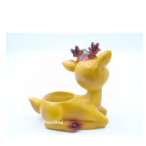 Pancikaa Deer Planter Resin Succulent | Handicraft Flower Pot for Home, Office Desk, Garden | Multicolor Decorative Mini Outdoor - Indoor Plants Stand | Cute Stylish Miniature Ornament - Image 4