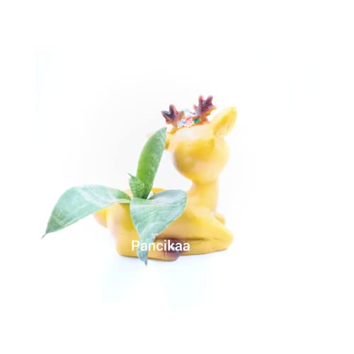 Pancikaa Deer Planter Resin Succulent | Handicraft Flower Pot for Home, Office Desk, Garden | Multicolor Decorative Mini Outdoor - Indoor Plants Stand | Cute Stylish Miniature Ornament - Image 2