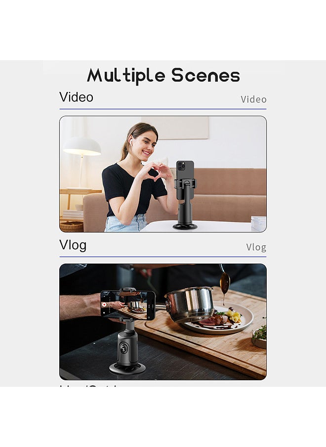 Generic - Smart 360° Auto Face Tracking Gimbal Desktop Selfie Stabilizer Robot Cameraman with Adjustable Lens Stable Base Phone Holder for Smartphone Vlog Live Streaming Video Chat - Image 1