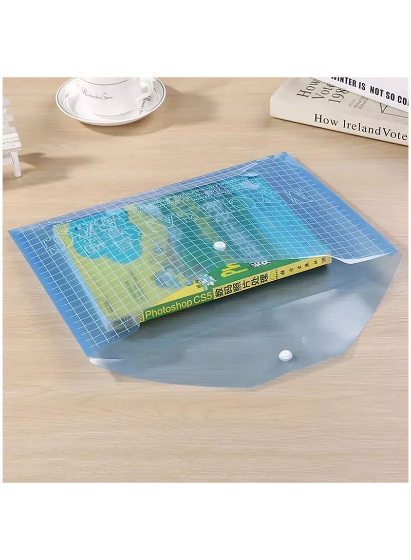 أروما 6 قطع من مجلدات الملفات البلاستيكية - حقيبة شفافة - منظم مستندات A4 - لوازم مكتبية ومدرسية - Image 3