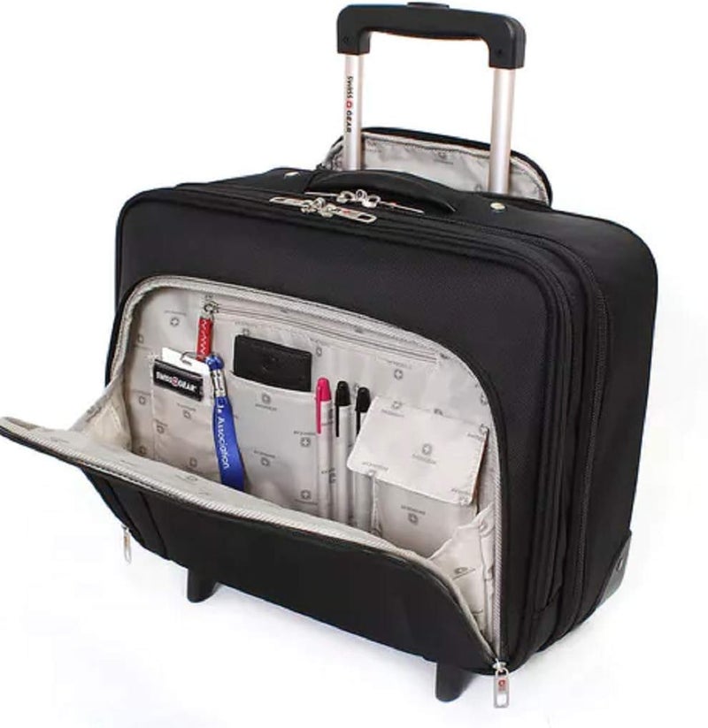 SWISSGEAR SwissGear Lugano Collection 17 Overnighter Rolling Briefcase  Black - Image 2