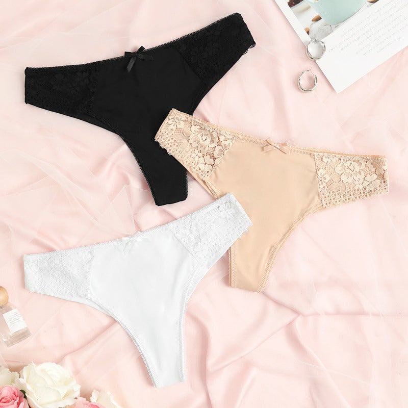 Xiyin Temu New Lace Girls' Underwear Breathable Thong - Image 1