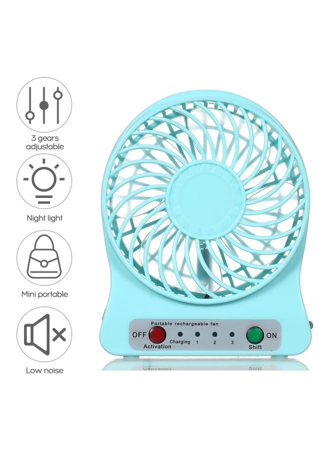 Loquat 3-Gears USB Portable Fan HQD-313 Blue - Image 2