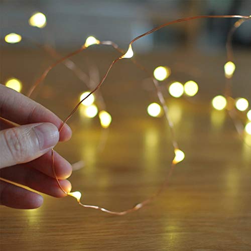 XERGY 100 Led'S Fairy String Lights Battery Powered Copper Wire For Home Decoration Diwali Lighting Festival Rice Ferry Light-Warm White,10 meters - Image 3