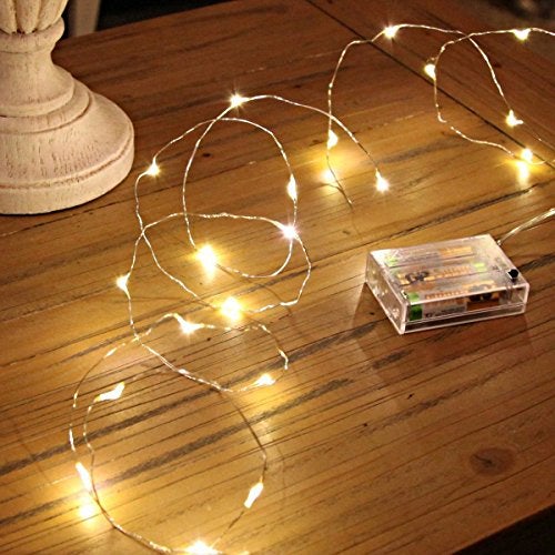 XERGY 100 Led'S Fairy String Lights Battery Powered Copper Wire For Home Decoration Diwali Lighting Festival Rice Ferry Light-Warm White,10 meters - Image 1
