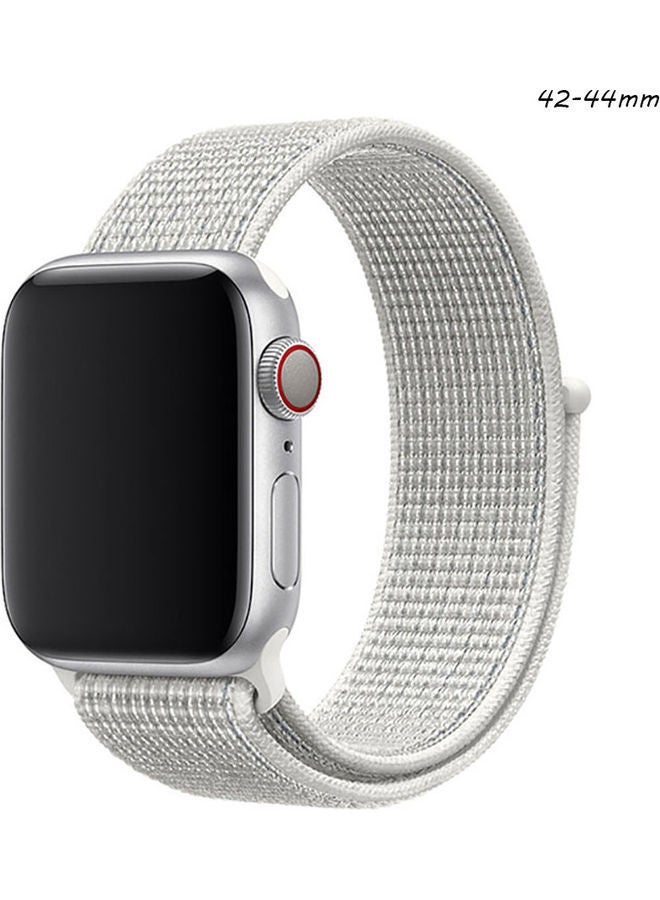 NIBEMINENT Replacement Band For Apple Watch Series 1/2/3/4/5/6/SE 42-44mm Silver - Image 1