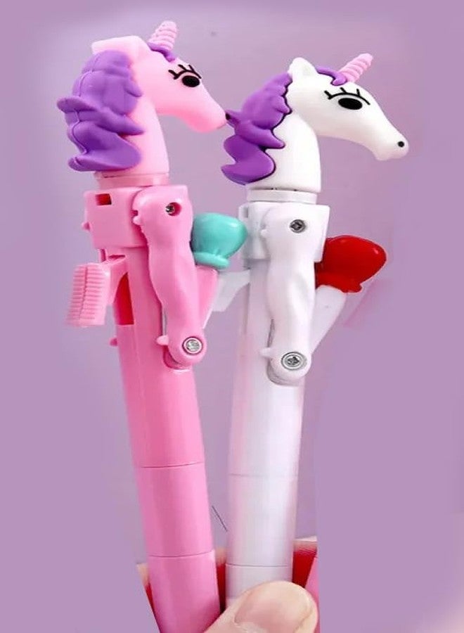 TECHNOCHITRA Unicorn & Skeleton BoxerS Pens – with Punch Action & LED Light (4Unicorn) - Image 5