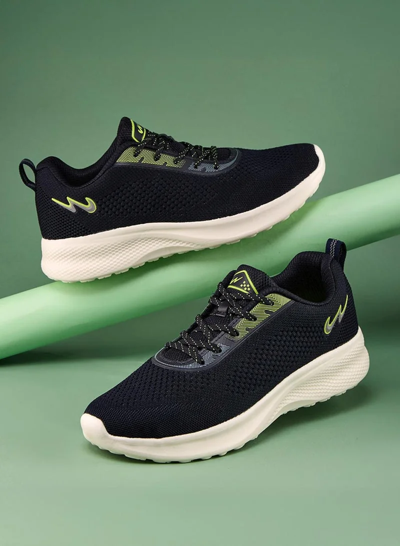 CAMPUS Men’s Navy Sports Shoes – Lace Up Design Shoes with Breathable Fabric and Sturdy Grip Sole