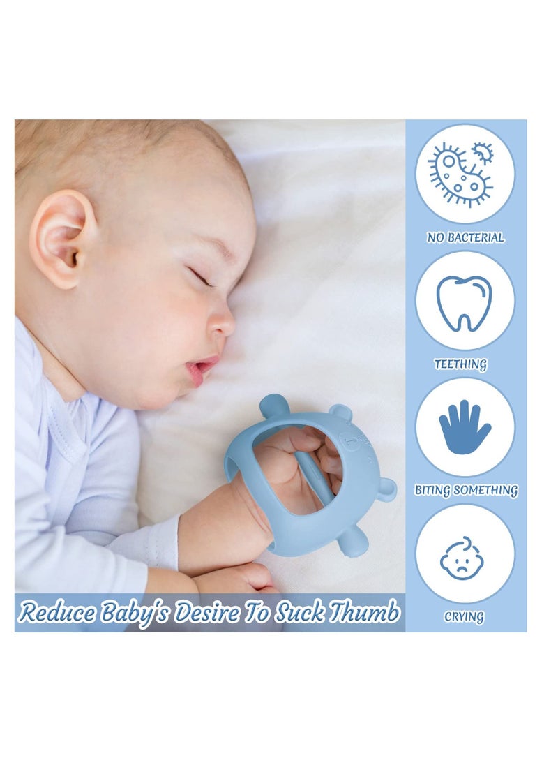 Generic - 3 Packs Bear Baby Teething Toy Silicone Teething Toys For Babies 0-6 Months 6-12 Months Anti Dropping Wrist Hand Teethers Baby Chew Toys For Sucking Needs - Image 1