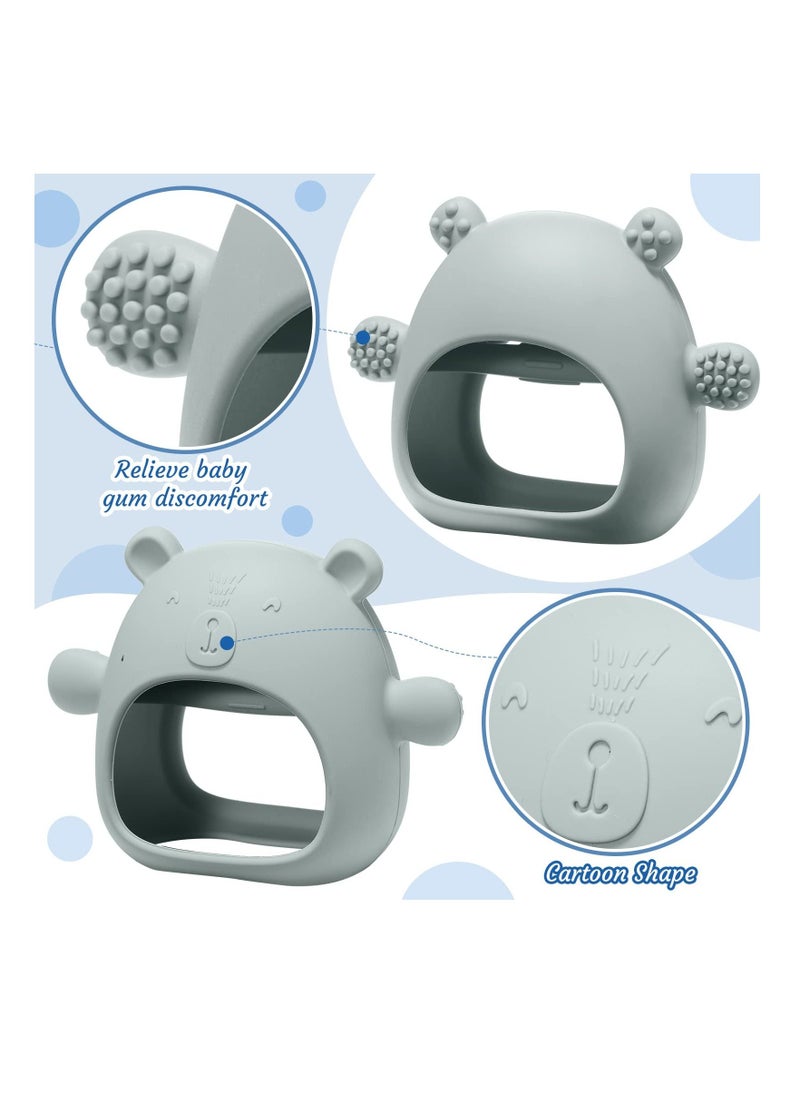 Generic - 3 Packs Bear Baby Teething Toy Silicone Teething Toys For Babies 0-6 Months 6-12 Months Anti Dropping Wrist Hand Teethers Baby Chew Toys For Sucking Needs - Image 1