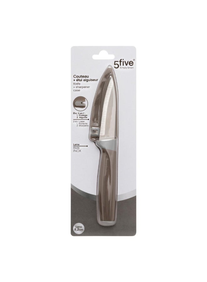 Five Simply Smart High Quality Knife with Dual-Function Sheath Grey and Silver 8.2 cm 190104 - Image 3
