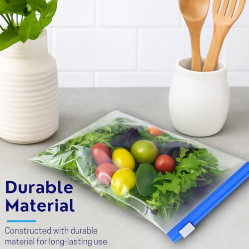 GREENTWISH Fresh Zipper Multi-Purpose Storage Slider Bags | Reusable Zip Lock Bags for Food Storage | BPA Free Plastic Pouch | Size: Extra Large (12 x 14 Inch) | Pack of 15 - Image 5