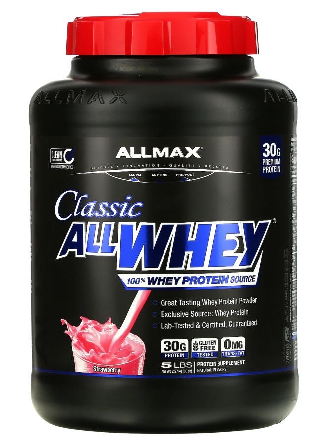 Allmax CLASSIC ALLWHEY® 100% Whey Protein Strawberry 5 lbs (2.27 kg)