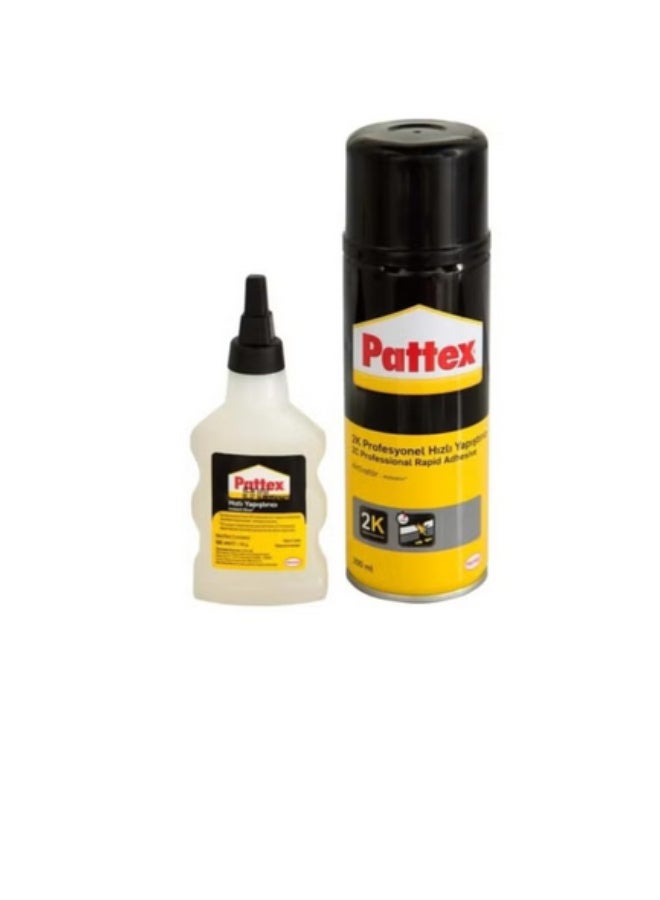 Pattex 2C Professional Rapid Adhesive – Ultra-Fast Two-Component Glue for Wood, MDF, Rubber, Plastic & Repairs - Image 1