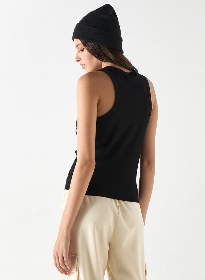 SP Characters Anime Print Sleeveless Tank Top with Crew Neck - Image 3