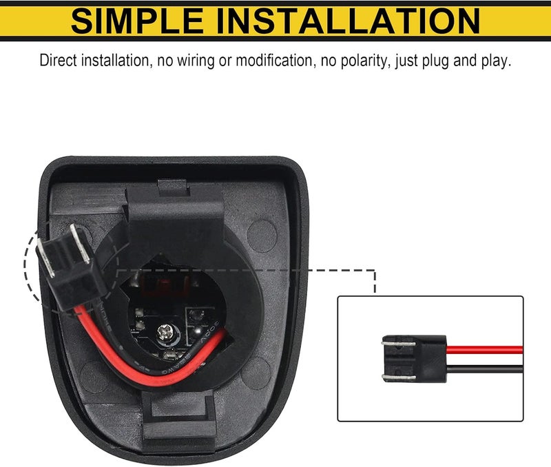 R&F Auto أضواء لوحة الترخيص LED أحمر على شكل U متوافقة مع سيلفرادو & سييرا 1500 2500 3500 HD/أفالانش/تاهو/سوبربان/ترافيرس/يوكون/يوكون XL/إسكاليد & ESV/EXT لمبة لوحة البيك أب - Image 5