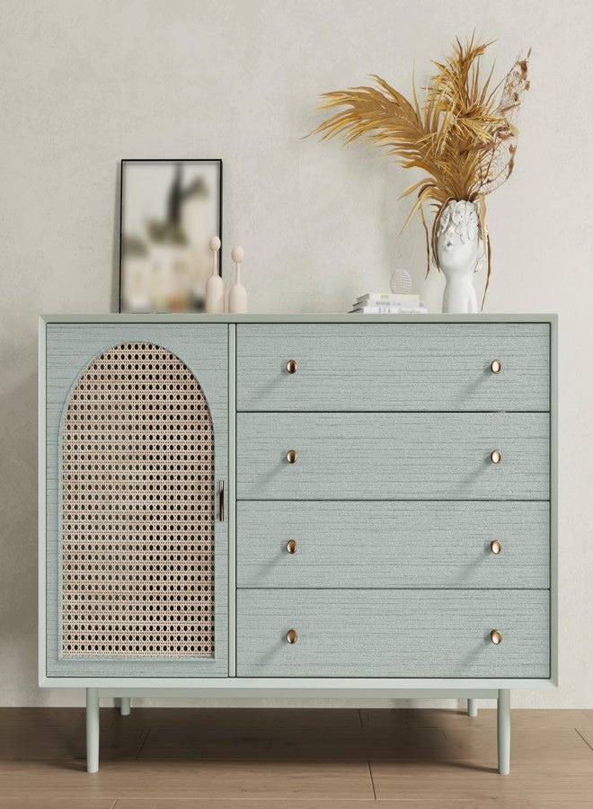 CRE8TIVE Mint Green Grasscloth Peel and Stick Wallpaper Faux Grasscloth Contact Paper for Cabinets Weave Linen Textured Wallpaper Removable Self Adhesive Vinyl Roll for Bathroom Bedroom Walls 12"x354" - Image 4