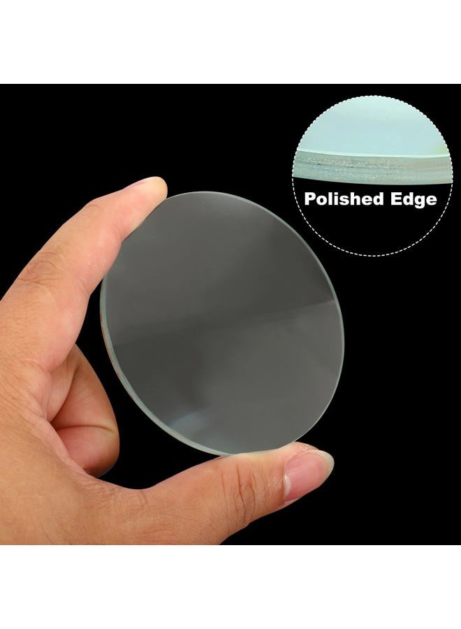 PATIKIL 8" (200mm) Focal Length Double Convex Lens, 75mm Diameter 7.3mm Height Glass Optically Polished Round Edges Lens for Physics Experiment, Clear - Image 4