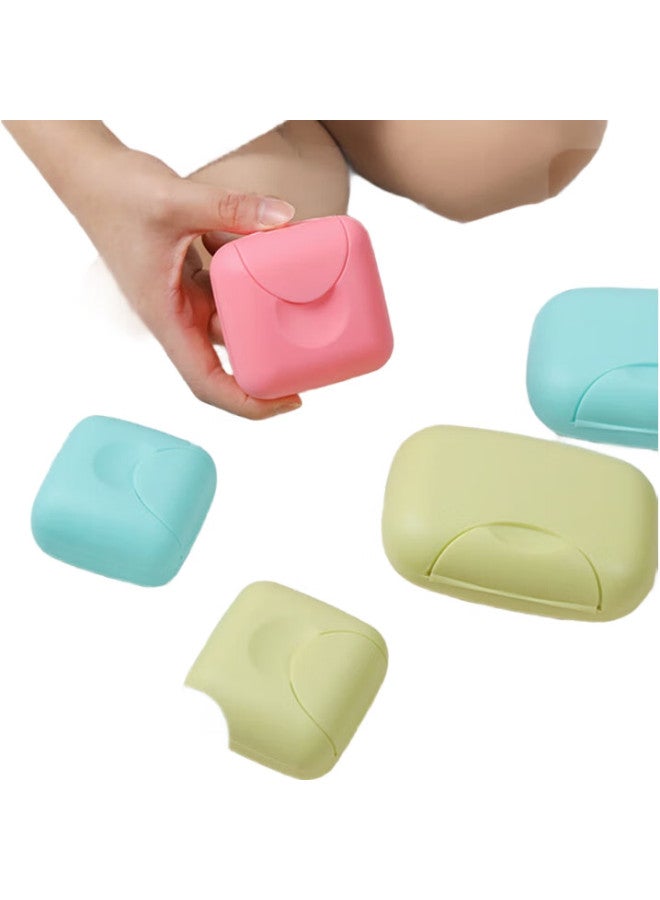 JAJALIN Portable Travel Soap Box With Lid, Sealed Handmade Soap Container, Small Plastic Box, Random Color - Image 1
