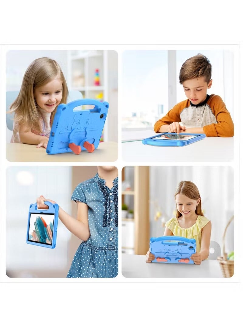 دوكس دوتشيز Kids Case for Samsung Galaxy TAB A8 Cover with Handle Stand with Pencil Holder iPad Mini Tablet Case Blue - Image 3