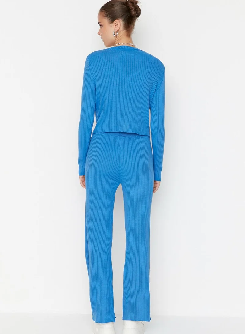 trendyol Button Detail Ribbed Cardigan & Pants Set