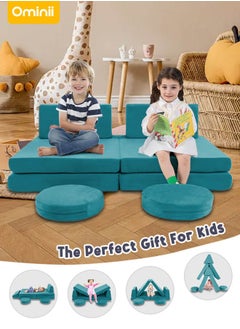 Ominii Kids' Play Sofa Activity Center - Modular & Foldable Design, Sparks Creativity, Safe & Durable, Perfect for Playrooms or Indoor Fun - Blue  - Image 3